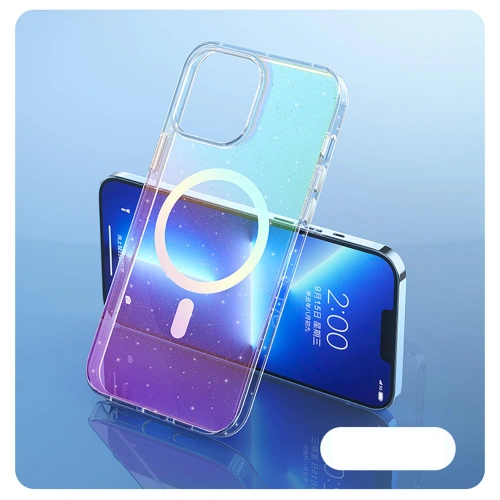 Etui Kingxbar PQY Elegant MagSafe Apple iPhone 13 Pro biały