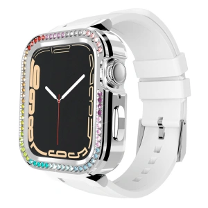 Kingxbar Starry Apple Watch 4/5/6/7/8/SE 40/41mm biały tęcza