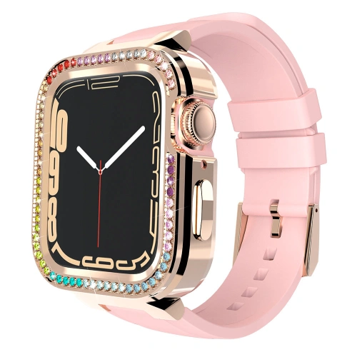 Kingxbar Starry Apple Watch 4/5/6/7/8/SE 40/41mm różowy