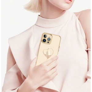 Etui Kingxbar Wish Swarovski Apple iPhone 13 złoty