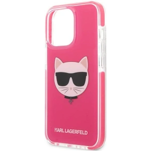 Wholesale Karl Lagerfeld KLHCP13LTPECPI Apple iPhone 13 Pro hardcase fuschia Choupette Head - KLD1195 - {ean13} - Hurt