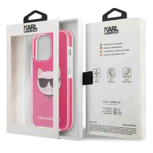 Etui Karl Lagerfeld KLHCP13LTPECPI Apple iPhone 13 Pro hardcase fuksja/fuschia Choupette Head