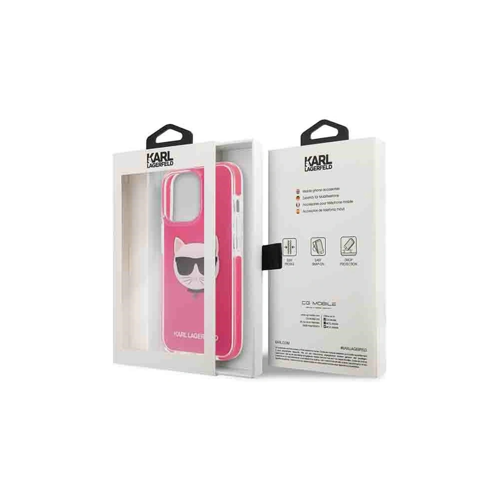 Hurtownia GSM - Etui Karl Lagerfeld KLHCP13LTPECPI Apple iPhone 13 Pro kemény tok fukszia/fuchsia Choupette Head - KLD1195 - {ean13} - Hurt