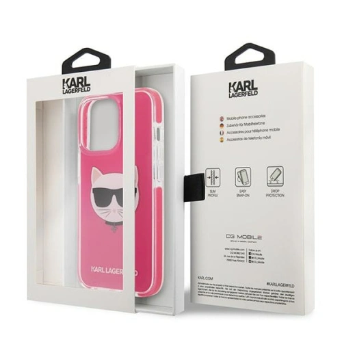 Etui Karl Lagerfeld KLHCP13XTPECPI Apple iPhone 13 Pro Max hardcase fuksja/fuschia Choupette Head