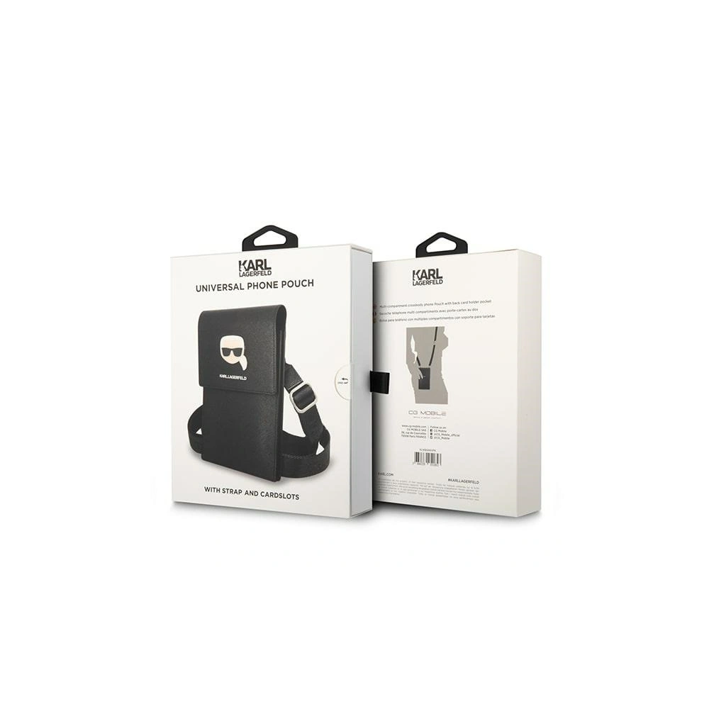 Hurtownia GSM - Geantă Karl Lagerfeld KLWBSAKHPK negru/black Metal Karl Head - KLD1201 - {ean13} - Hurt