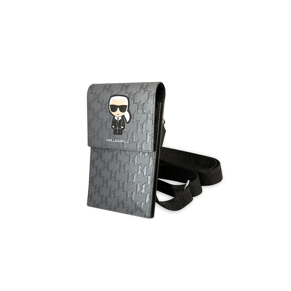 Hurtownia GSM - Torebka Karl Lagerfeld KLWBSAMIPG stříbrná/silver Ikonik Karl Monogram Patch - KLD1203 - {ean13} - Hurt