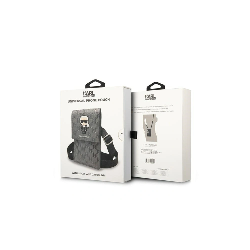 Hurtownia GSM - Torebka Karl Lagerfeld KLWBSAMIPG stříbrná/silver Ikonik Karl Monogram Patch - KLD1203 - {ean13} - Hurt