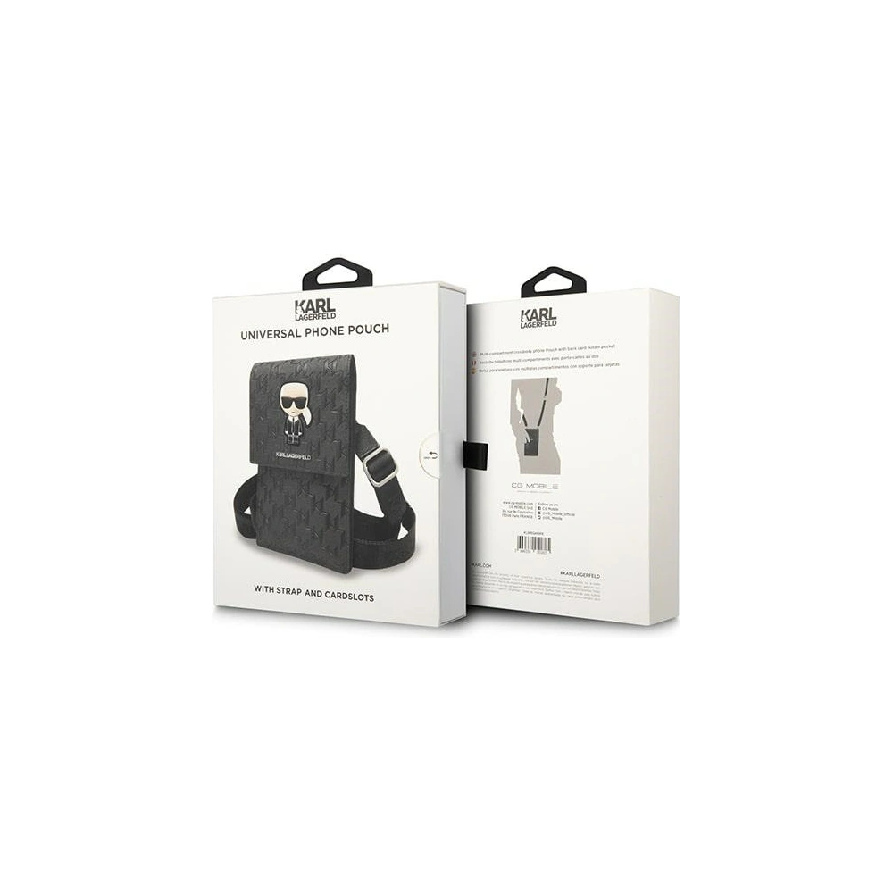 Hurtownia GSM - Torebka Karl Lagerfeld KLWBSAMIPK černá/black Ikonik Karl Monogram Patch - KLD1204 - {ean13} - Hurt
