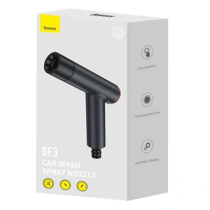 Wholesale Baseus GF3 Car Wash Spray Nozzle High Pressure Vehicle Cleaning Water Spray Gun black - BSU3649 - {ean13} - Hurt