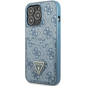 Wholesale Guess GUHCP13LP4TPB Apple iPhone 13 Pro blue hardcase 4G Triangle Logo Cardslot - GUE2199 - {ean13} - Hurt
