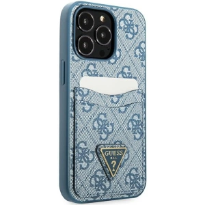Wholesale Guess GUHCP13LP4TPB Apple iPhone 13 Pro blue hardcase 4G Triangle Logo Cardslot - GUE2199 - {ean13} - Hurt