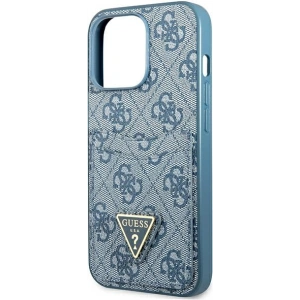 Wholesale Guess GUHCP13LP4TPB Apple iPhone 13 Pro blue hardcase 4G Triangle Logo Cardslot - GUE2199 - {ean13} - Hurt