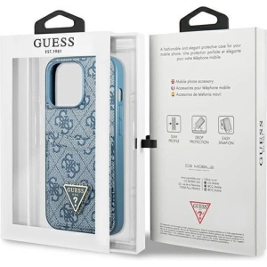 Wholesale Guess GUHCP13LP4TPB Apple iPhone 13 Pro blue hardcase 4G Triangle Logo Cardslot - GUE2199 - {ean13} - Hurt