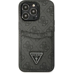 Wholesale Guess GUHCP13LP4TPK Apple iPhone 13 Pro black hardcase 4G Triangle Logo Cardslot - GUE2200 - {ean13} - Hurt