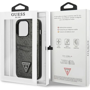 Wholesale Guess GUHCP13LP4TPK Apple iPhone 13 Pro black hardcase 4G Triangle Logo Cardslot - GUE2200 - {ean13} - Hurt