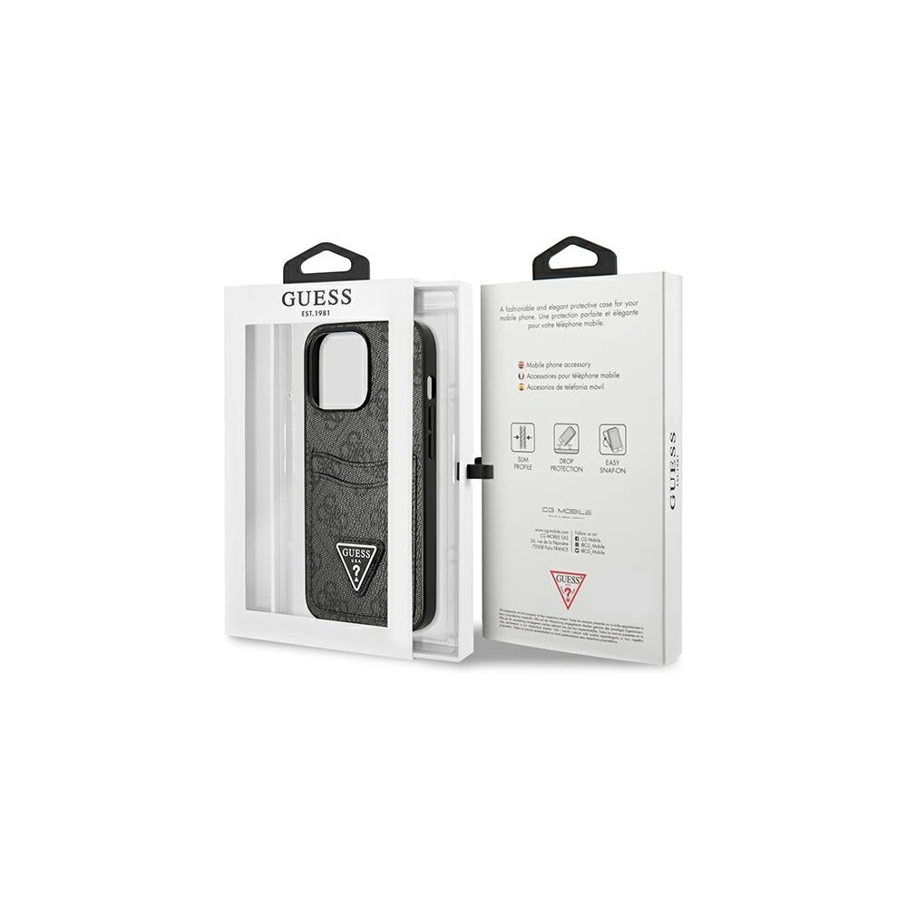 Hurtownia GSM - Etui Guess GUHCP13LP4TPK Apple iPhone 13 Pro černý/black hardcase 4G Triangle Logo Cardslot - GUE2200 - {ean13} - Hurt