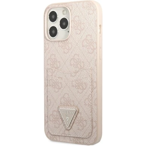 Etui Guess GUHCP13LP4TPP Apple iPhone 13 Pro różowy/pink hardcase 4G Triangle Logo Cardslot
