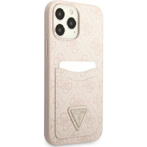 Etui Guess GUHCP13LP4TPP Apple iPhone 13 Pro różowy/pink hardcase 4G Triangle Logo Cardslot