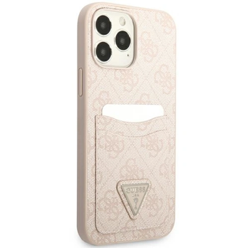 Etui Guess GUHCP13LP4TPP Apple iPhone 13 Pro różowy/pink hardcase 4G Triangle Logo Cardslot