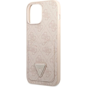 Etui Guess GUHCP13LP4TPP Apple iPhone 13 Pro różowy/pink hardcase 4G Triangle Logo Cardslot