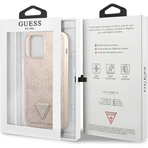Etui Guess GUHCP13LP4TPP Apple iPhone 13 Pro różowy/pink hardcase 4G Triangle Logo Cardslot