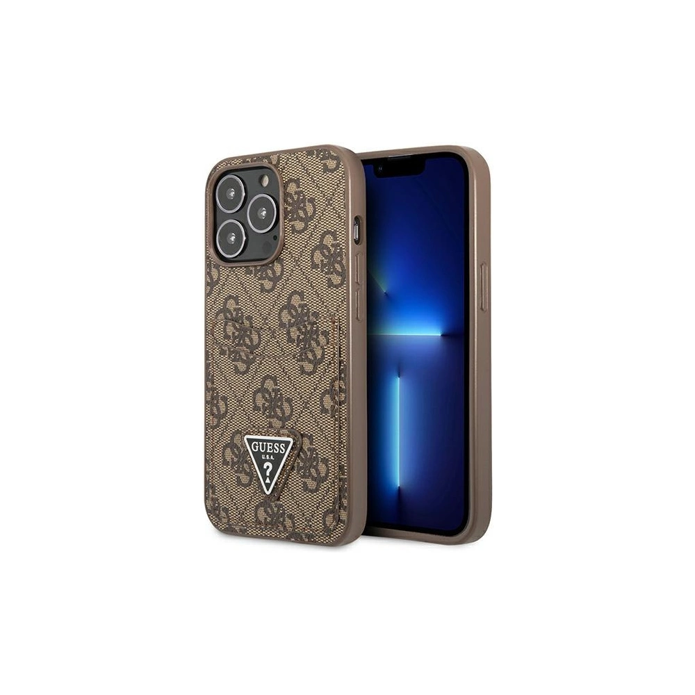 Hurtownia GSM - Etui Guess GUHCP13LP4TPW Apple iPhone 13 Pro hnědý/brown hardcase 4G Triangle Logo Cardslot - GUE2202 - {ean13} - Hurt