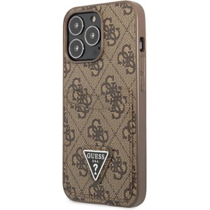 Etui Guess GUHCP13LP4TPW Apple iPhone 13 Pro brązowy/brown hardcase 4G Triangle Logo Cardslot