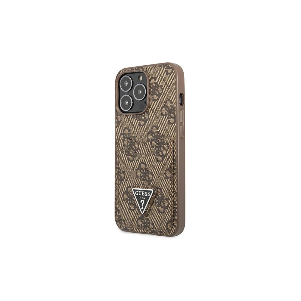 Hurtownia GSM - Etui Guess GUHCP13LP4TPW Apple iPhone 13 Pro hnědý/brown hardcase 4G Triangle Logo Cardslot - GUE2202 - {ean13} - Hurt