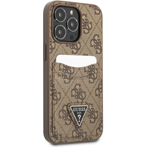 Wholesale Guess GUHCP13LP4TPW Apple iPhone 13 Pro brown hardcase 4G Triangle Logo Cardslot - GUE2202 - {ean13} - Hurt