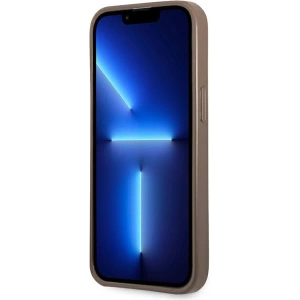 Etui Guess GUHCP13LP4TPW Apple iPhone 13 Pro brązowy/brown hardcase 4G Triangle Logo Cardslot