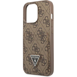 Etui Guess GUHCP13LP4TPW Apple iPhone 13 Pro brązowy/brown hardcase 4G Triangle Logo Cardslot