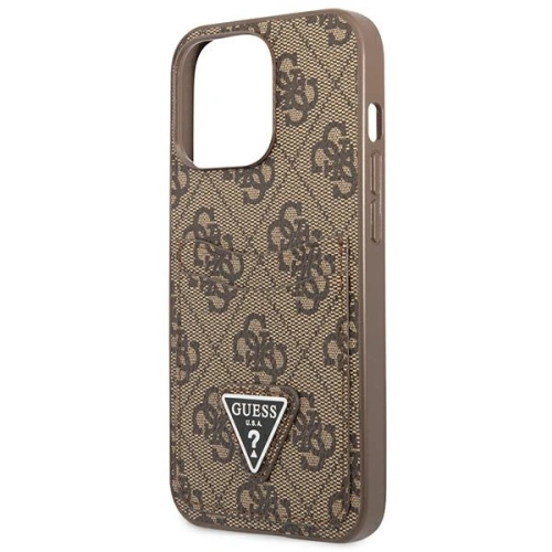 Etui Guess GUHCP13LP4TPW Apple iPhone 13 Pro brązowy/brown hardcase 4G Triangle Logo Cardslot