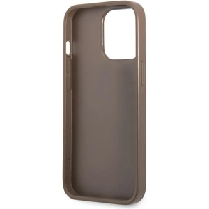 Etui Guess GUHCP13LP4TPW Apple iPhone 13 Pro brązowy/brown hardcase 4G Triangle Logo Cardslot