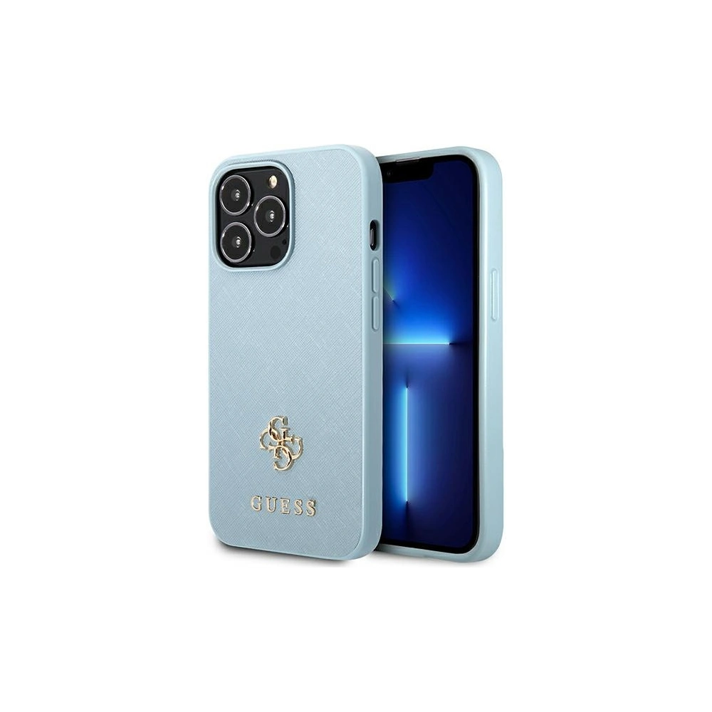Hurtownia GSM - Etui Guess GUHCP13LPS4MB Apple iPhone 13 Pro kék/hardcase Saffiano 4G Kis Fém Logó - GUE2203 - {ean13} - Hurt