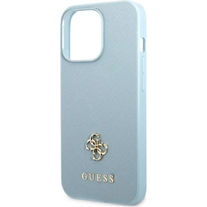 Etui Guess GUHCP13LPS4MB Apple iPhone 13 Pro niebieski/blue hardcase Saffiano 4G Small Metal Logo