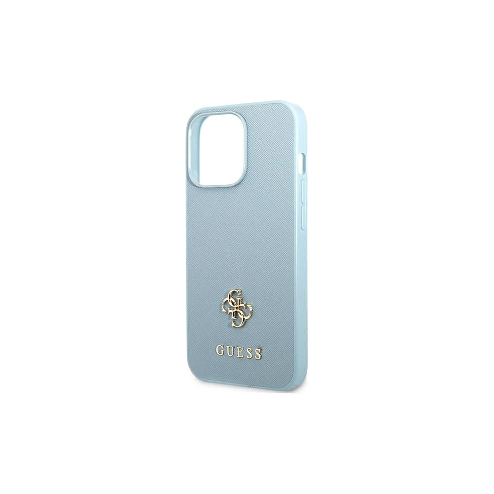 Hurtownia GSM - Etui Guess GUHCP13LPS4MB Apple iPhone 13 Pro kék/hardcase Saffiano 4G Kis Fém Logó - GUE2203 - {ean13} - Hurt