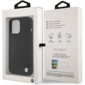 Etui BMW BMHMP13LSLBLBK Apple iPhone 13 Pro negru/black hardcase Silicone Signature Logo Magsafe