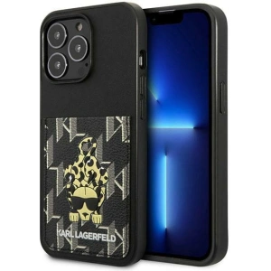 Etui Karl Lagerfeld KLHCP13LCANCNK Apple iPhone 13 Pro hardcase czarny/black Karlimals Cardslot