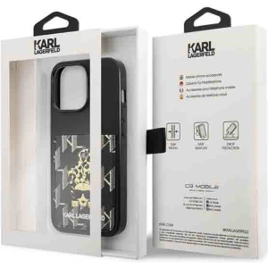 Etui Karl Lagerfeld KLHCP13LCANCNK Apple iPhone 13 Pro hardcase negru/black Karlimals Cardslot