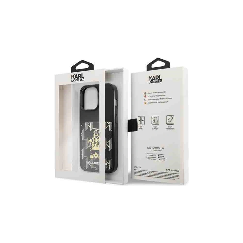 Hurtownia GSM - Case Karl Lagerfeld KLHCP13LCANCNK Apple iPhone 13 Pro Hardcase schwarz/black Karlimals Kartensteckplatz - KLD1207 - {ean13} - Hurt
