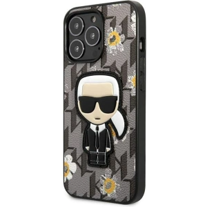 Etui Karl Lagerfeld KLHCP13LPMNFIK1 Apple iPhone 13 Pro szary/grey Flower Ikonik Karl