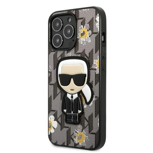 Etui Karl Lagerfeld KLHCP13LPMNFIK1 Apple iPhone 13 Pro szary/grey Flower Ikonik Karl