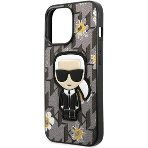 Etui Karl Lagerfeld KLHCP13LPMNFIK1 Apple iPhone 13 Pro szary/grey Flower Ikonik Karl
