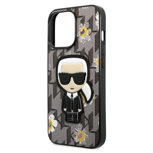 Etui Karl Lagerfeld KLHCP13LPMNFIK1 Apple iPhone 13 Pro szary/grey Flower Ikonik Karl