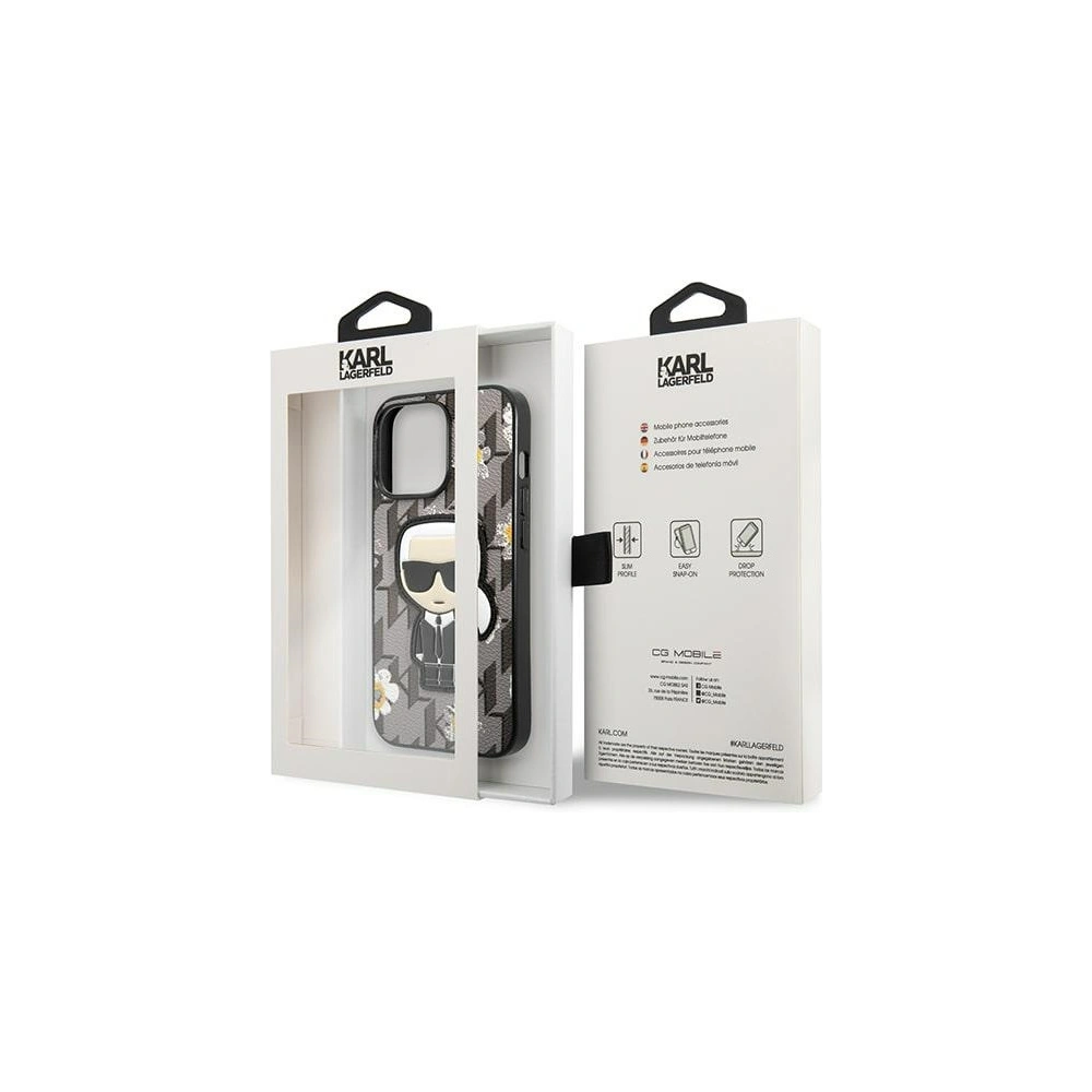 Hurtownia GSM - Etui Karl Lagerfeld KLHCP13LPMNFIK1 Apple iPhone 13 Pro szürke/grey Flower Ikonik Karl - KLD1208 - {ean13} - Hurt