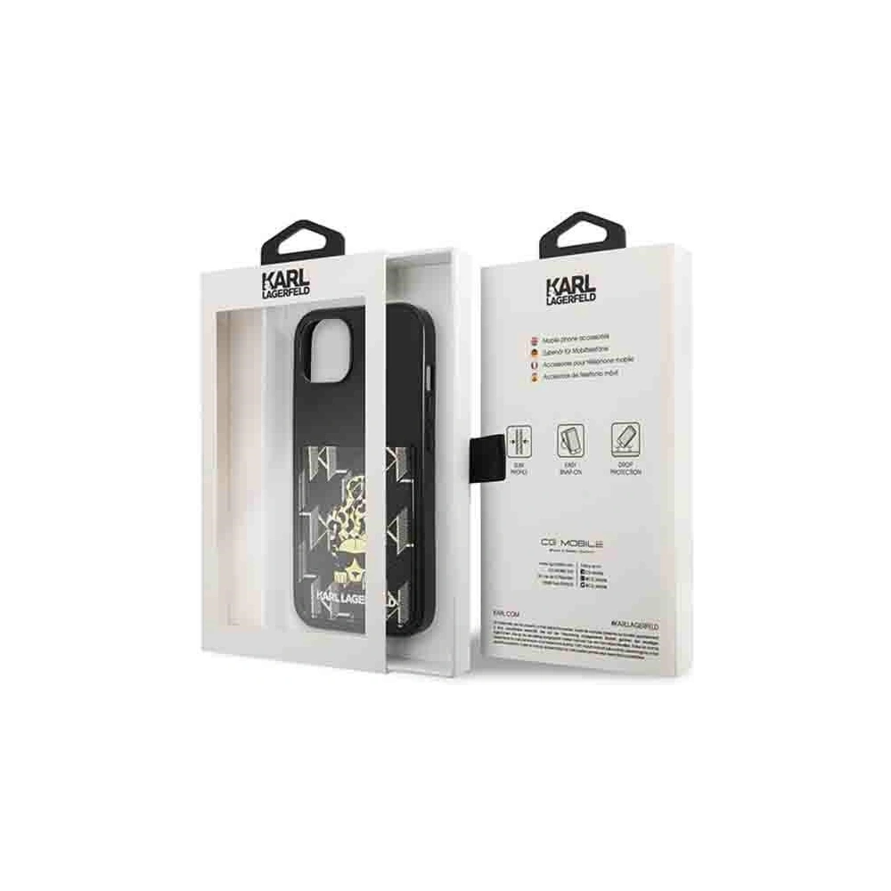 Hurtownia GSM - Etui Karl Lagerfeld KLHCP13MCANCNK Apple iPhone 13 hardcase czarny/black Karlimals Cardslot - KLD1209 - {ean13} - Hurt