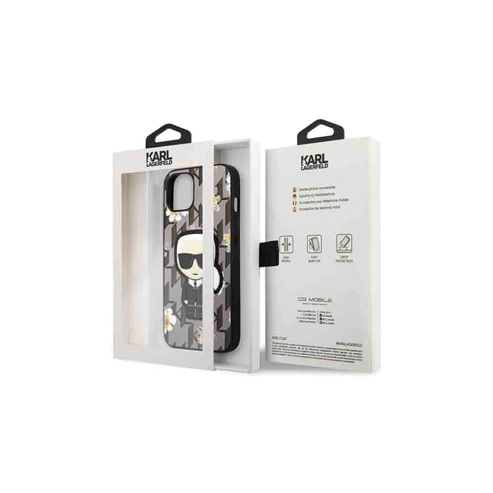 Hurtownia GSM - Etui Karl Lagerfeld KLHCP13MPMNFIK1 Apple iPhone 13 szary/grey Flower Ikonik Karl - KLD1210 - {ean13} - Hurt