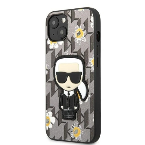 Etui Karl Lagerfeld KLHCP13SPMNFIK1 Apple iPhone 13 mini szary/grey Flower Ikonik Karl