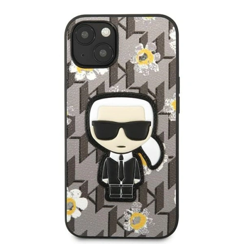Etui Karl Lagerfeld KLHCP13SPMNFIK1 Apple iPhone 13 mini szary/grey Flower Ikonik Karl
