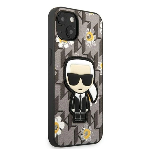 Etui Karl Lagerfeld KLHCP13SPMNFIK1 Apple iPhone 13 mini szary/grey Flower Ikonik Karl